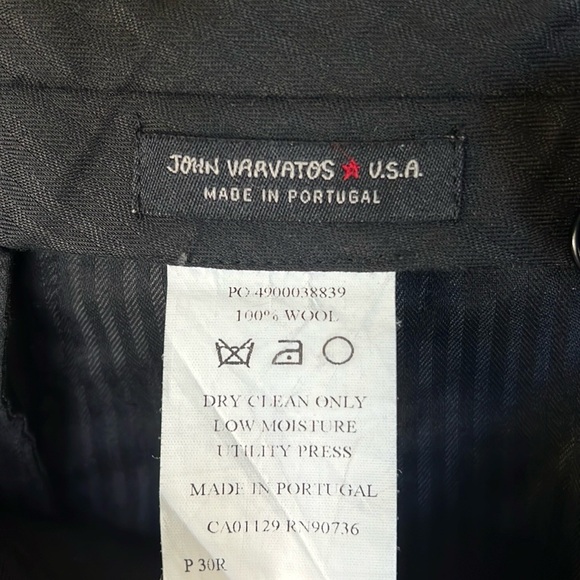 John Varvatos Men’s 100% Wool Portugal Office Trouser Slack Dress Straight Pants - Picture 9 of 9
